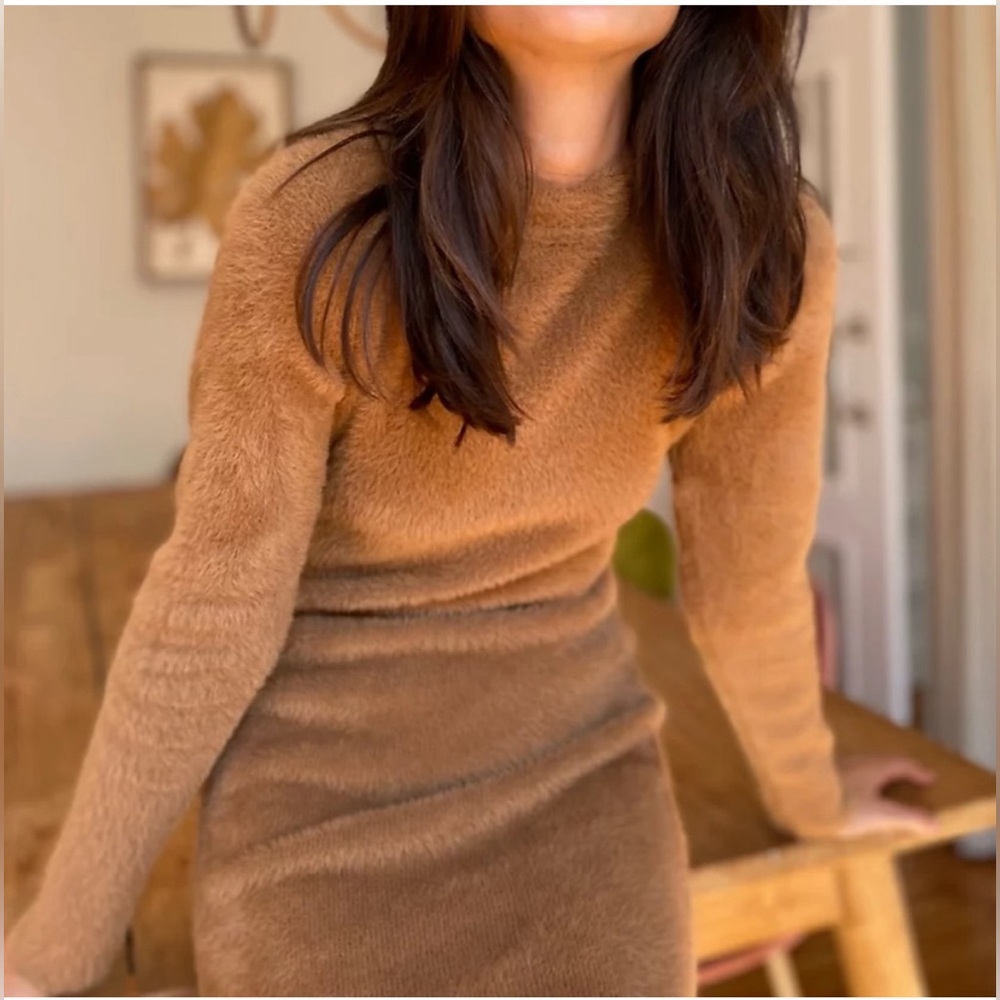 Aritzia Babaton fuzzy sweater dress, very warm and sexy! - Picture 4 of 14